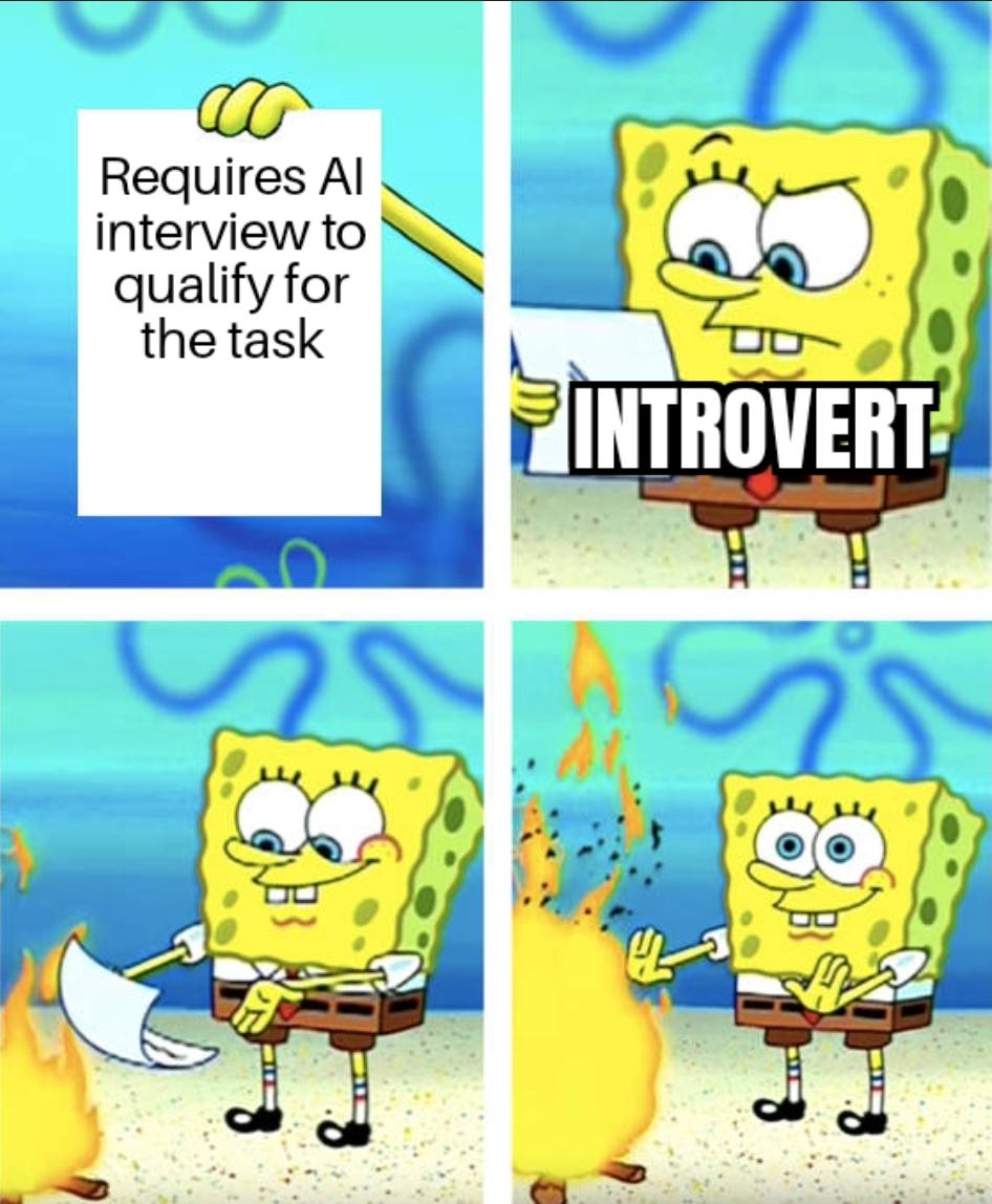 After answering questions for an AI job: