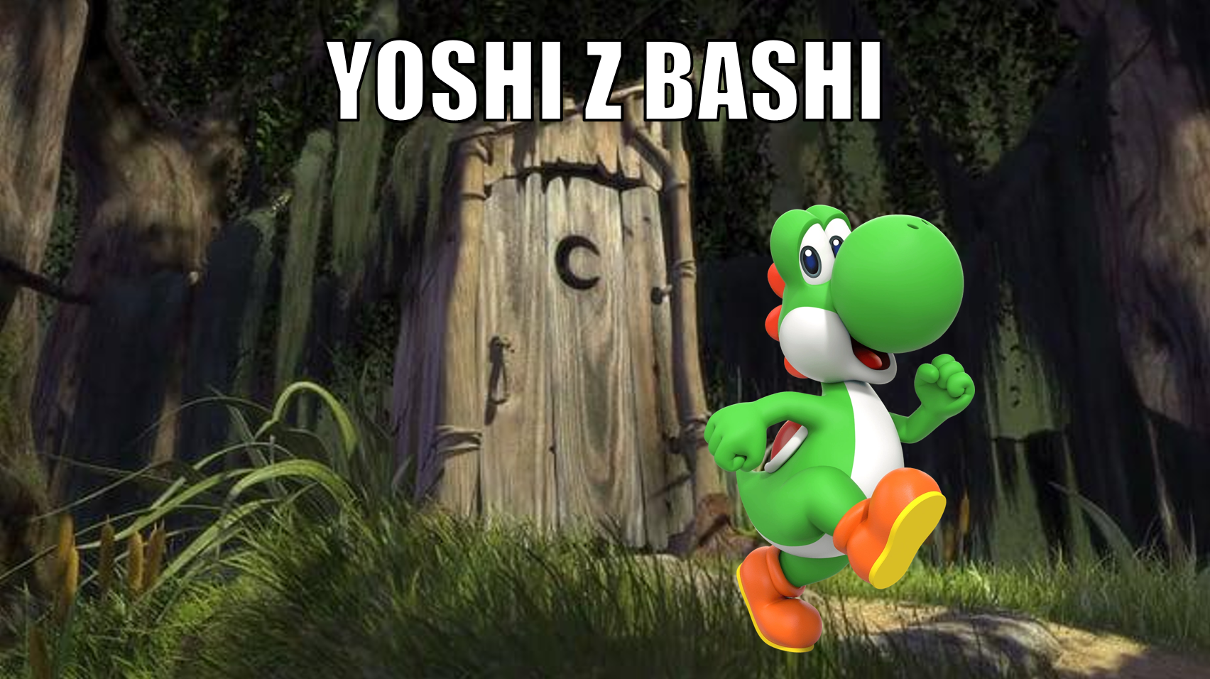 Yoshi entered Shrek's Swamp and loved it here