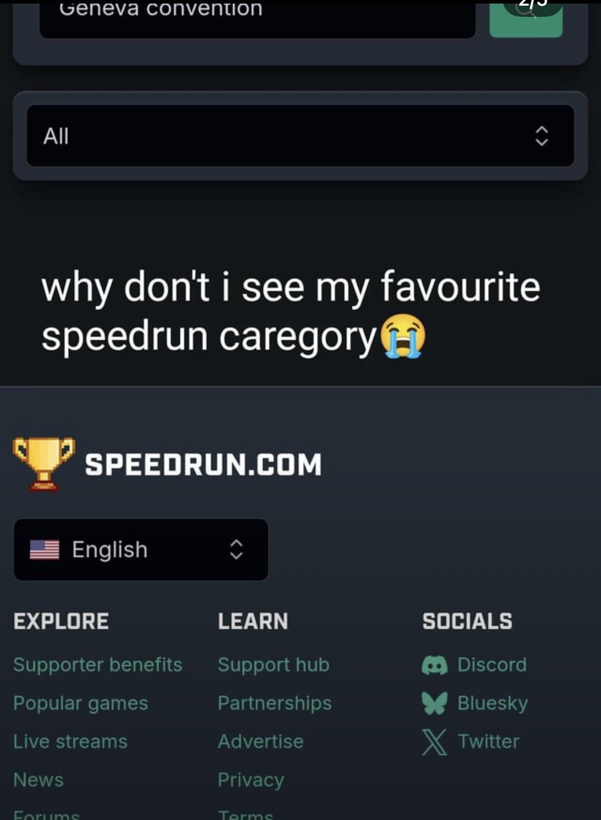i just wanted to see my favorite speedrun category